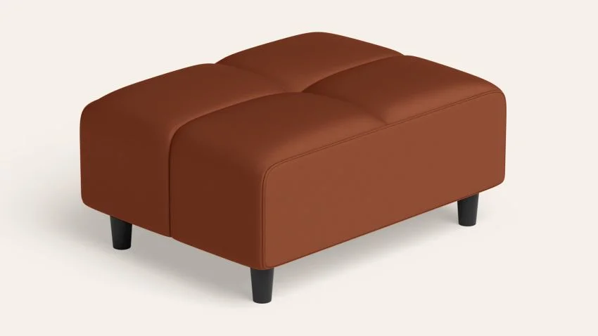 Suez Synthetic Leather Ottoman